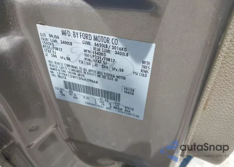 2005 Ford F-150 Stx/Xl/Xlt z USA, uszkodzony, nr VIN 1FTRF12W15NA29868